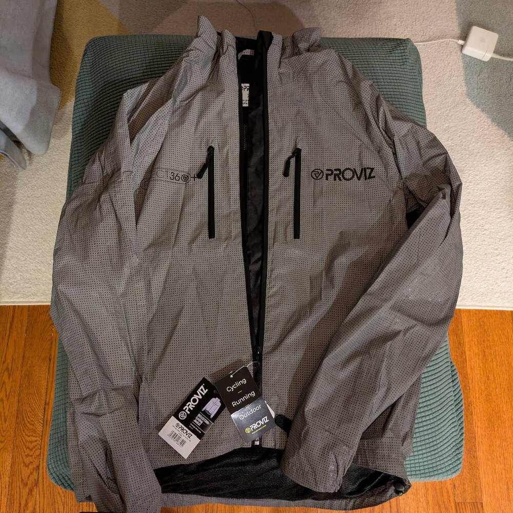 Men's Fully Reflective Enhanced Waterproof Cycling Jacket